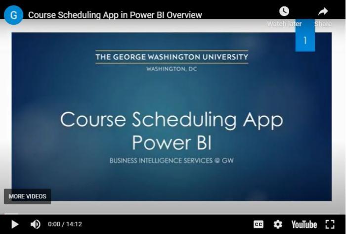 Course Schedule App Power BI