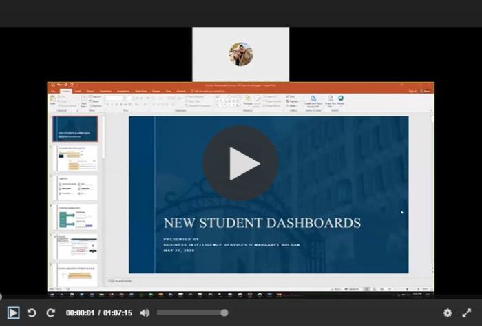 New Student Dashboards